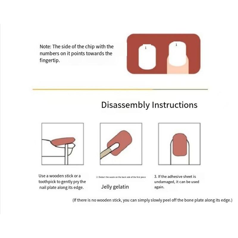 1SET Nail Art Tablet French Premium Sense False Nail Patch Removable Cat's Eye ins Wind Wear Nail