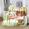 Cartoon Rilakkuma Anime Girls Throws Blanket for Baby Hiking Picnic Bed Super Soft Cute kawaii Flannel Blanket birthday gift