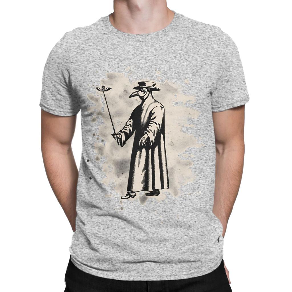 Doc Beak Plague Doctor Bleached White Classic Funny Graphic 100 Cotton Tshirt Depeche Band Mode Tees Tops For Unisex