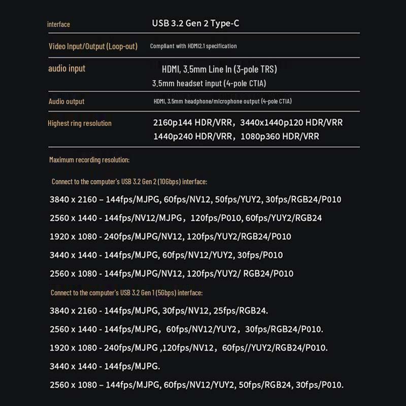 TCHD TC-UB660 4K HDMI Video Capture Device