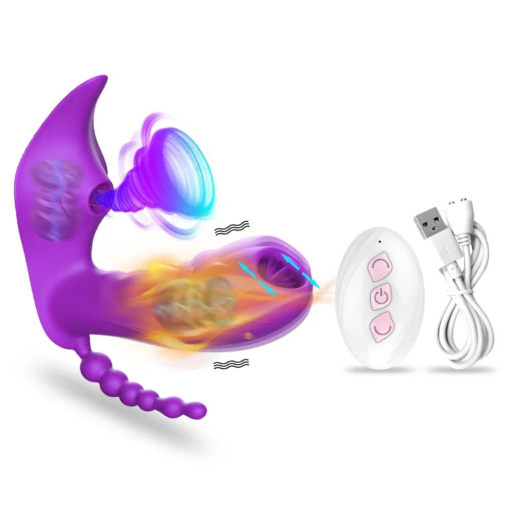 3 In 1 Dildo Vibrator for Women Wireless Remote Control Sucker Clitoris Vagina Stimulator Sex Toys Female Couple Adult 18