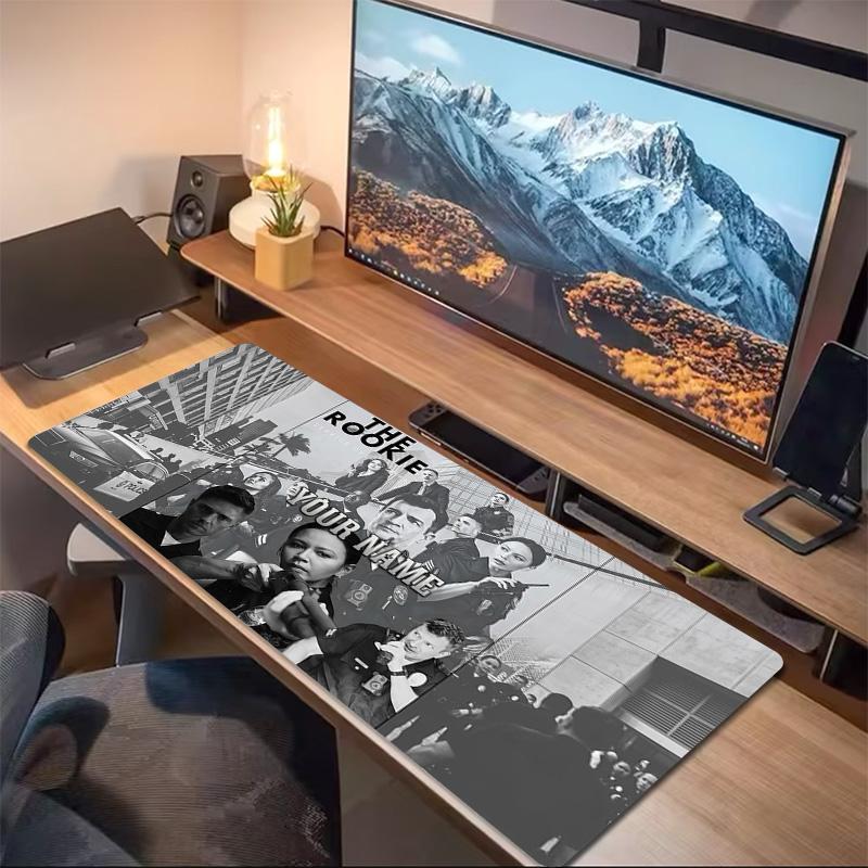 The Rookie Custom Name Large Size Mouse Pad Large Gaming Table Cushion Non-slip Laptop Tablet Big Mousepad XXL Mat Mini PC Playmat With Lock edge