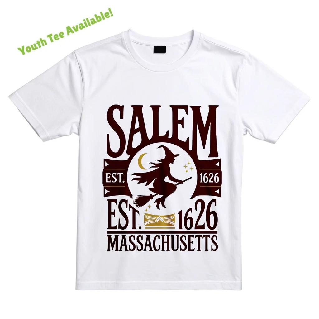 Salem Witch Silhouette Kids' Casual T - Shirt - Unisex|Black & White