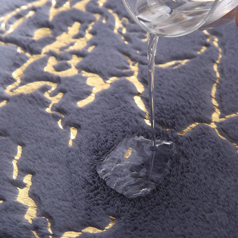 Faux Rabbit Hair Bathroom Mat Bath Carpets Modern Home Floor Rugs for Living Room Bedroom Toilet Bathtub Side Foot Pad Anti-skid