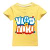 Children Cute Vlad Niki Clothes Kids Summer Fashion T-shirt Baby Boys Cartoon Tshirts Toddler Girls Short Sleeve Casual Tops