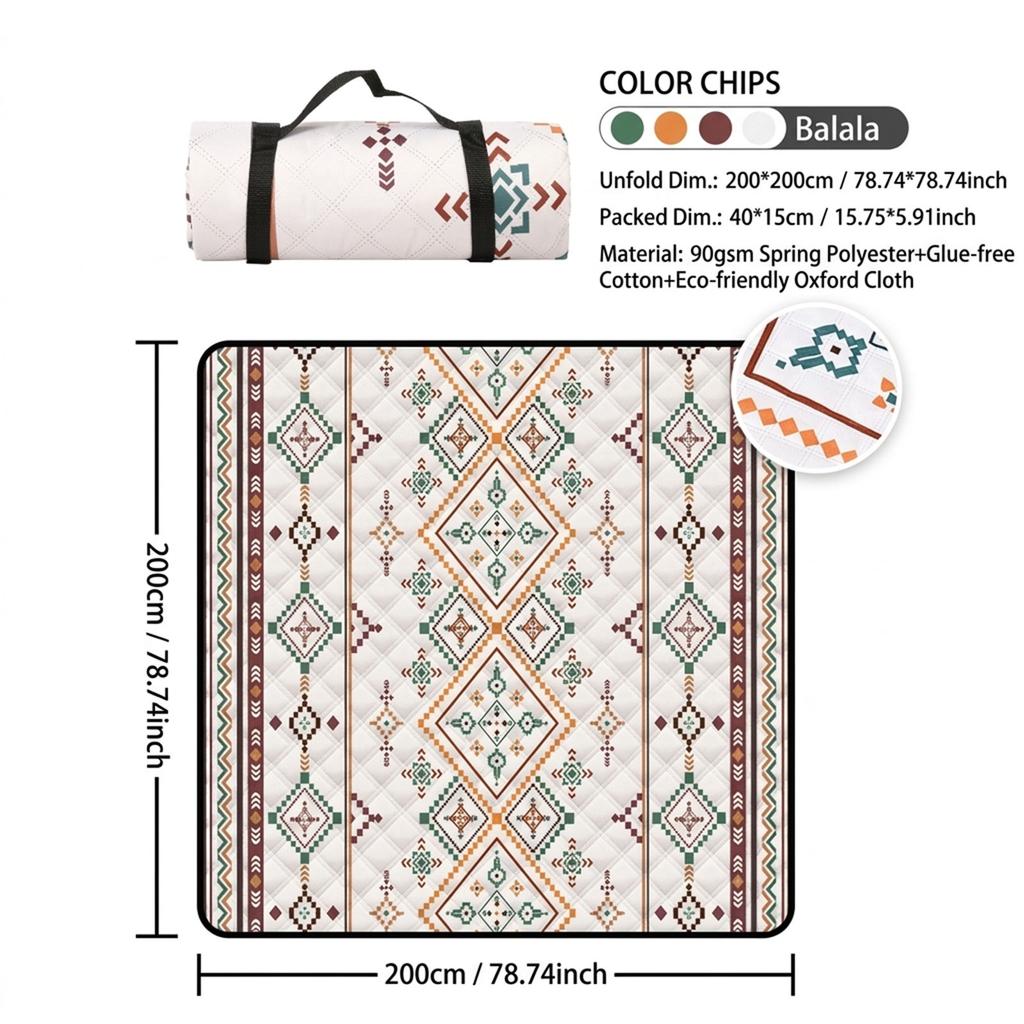 Camping Ground Mat With Ultrasonic Welding Technology Waterproof Foldable For Outdoor Use