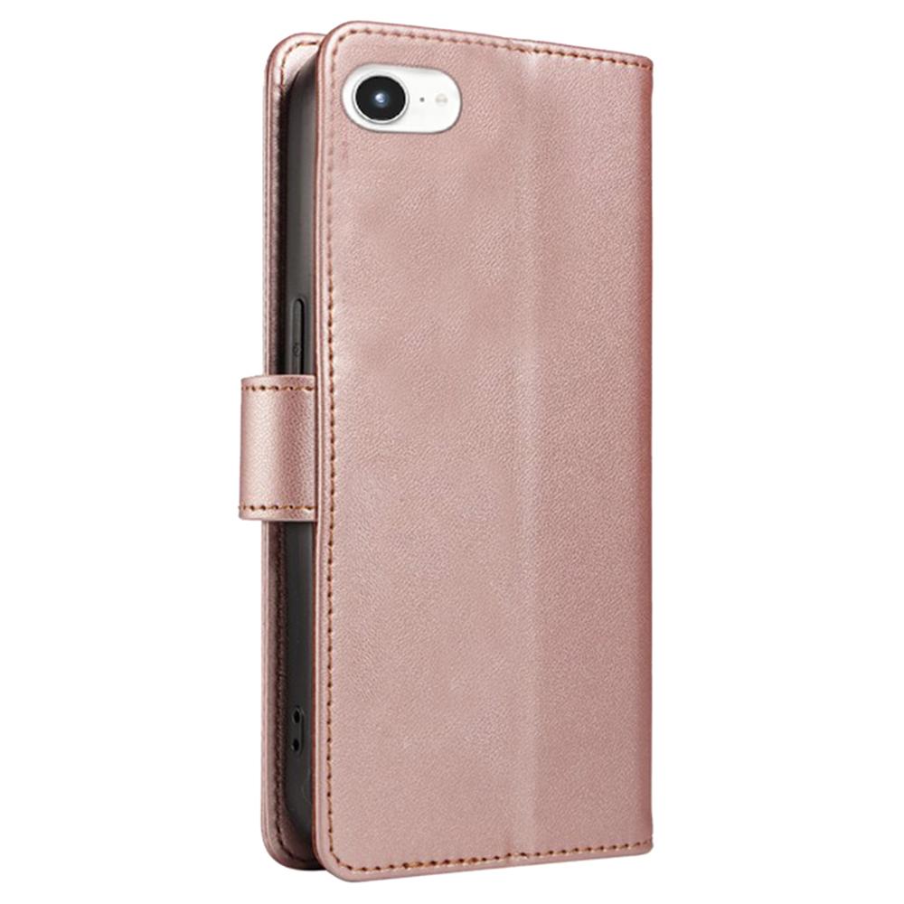 For iPhone 16e Case RFID Blocking Leather Wallet Flip Phone Cover with Wrist Strap