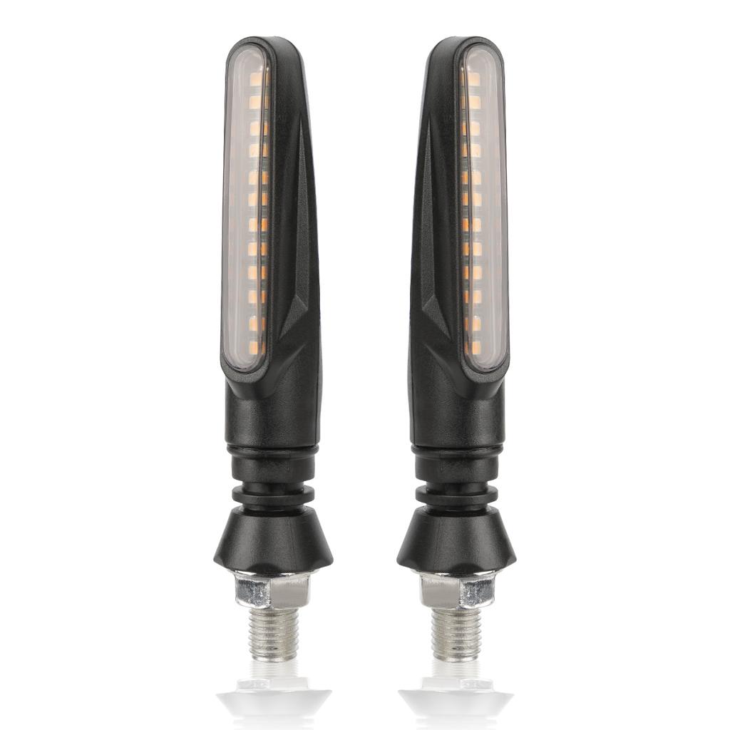 2PCS Motorcycle Turn Signals Light 12V LED Tail Flasher Flowing Water Blinker IP68 Bendable Motorcycle Flashing Lights