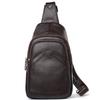 Men's Chest Bag, Genuine Leather Crossbody Bag, Men's Wear-resistant, Expandable, and Reduced Weight