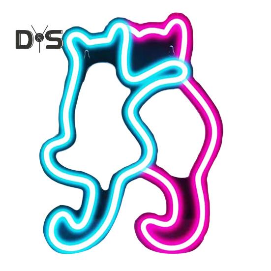 

Неоновая вывеска в виде кошки, светодиодная неоновая лампа в форме животного, настенное художественное украшение для детской комнаты, спальни, гостиной, бара, декор G