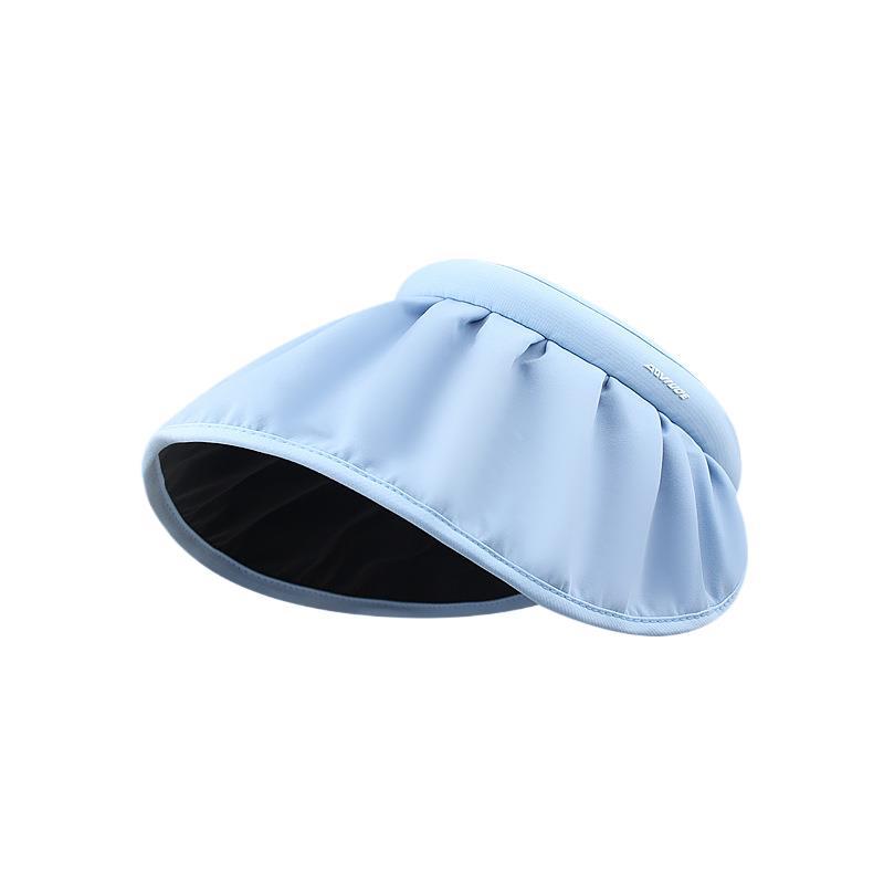Summer Shell Hat BM Velvet Vinyl Empty Top Sunscreen Hat Women's UV Protection Face Shade Sun Hat