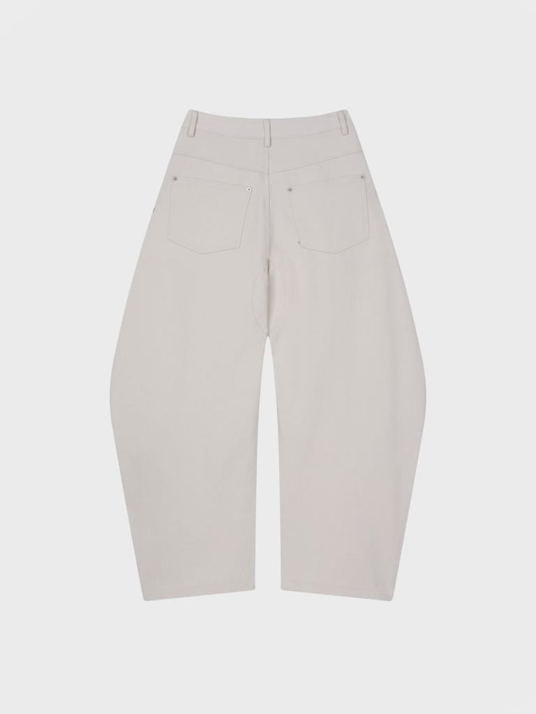 Visus Cotton Curved Pants_Ivory