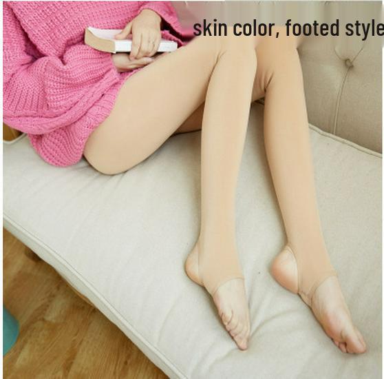 

Бархатный Подклад Фоточувствительный Теплый Комбинезон: Вязаные леггинсы высокой эластичности для осени/зимы 200g thickened with velvet