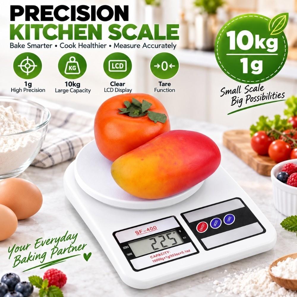 ABS Digital Kitchen Scale 10kg Capacity Baking Scale Electronic Food Scale  Meal Prep