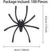 Halloween Decorations - Plastic Spider - 100 PCS - Realistic - Indoor Use