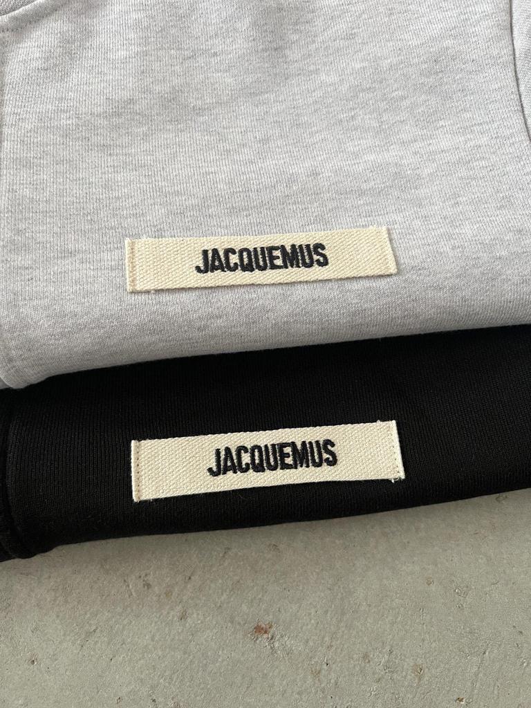 Męski modny kardigan-bluza Jacquemus z czystej bawełny frotte z haftowanym logo