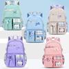 Baby Schoolbag for Elementary School Students, Light Casual Children's Backpack for Girls, Bow Backpack.