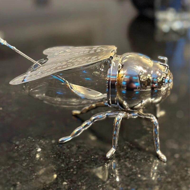 Luksuriøs Bee Honning Pot Honning Oppbevaring Krukke Dekorativ Ornament Bee Krukke Gjennomsiktig Krydder Krukke Kjøkken Krydder Krukke Med skje