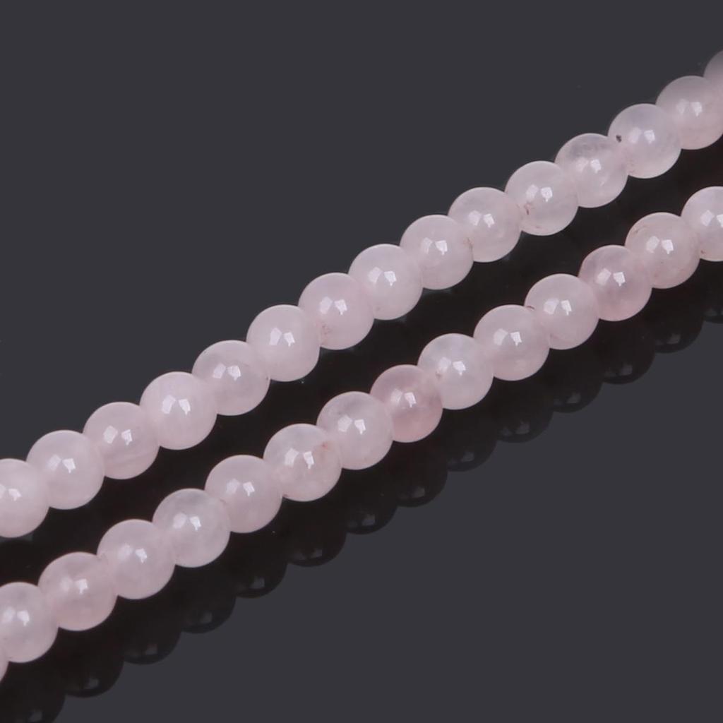 4mm natürliche rosa Kristallperlen lose runde Quarzperlen für Schmuckherstellung DIY Armband Halskette Ohrring