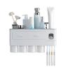 Wall Mounted Toothbrush Holder Multi Function Magnetic Absorption Bathroom Storage Rack with Drawer Toothpaste