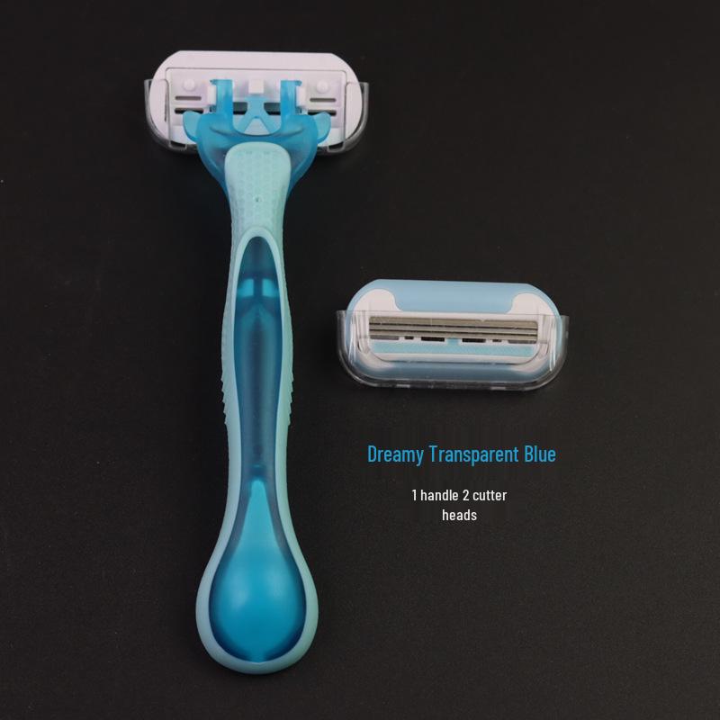 3-Layer Stainless Steel Shaving Razor for Legs & Pubic Hair Removal
