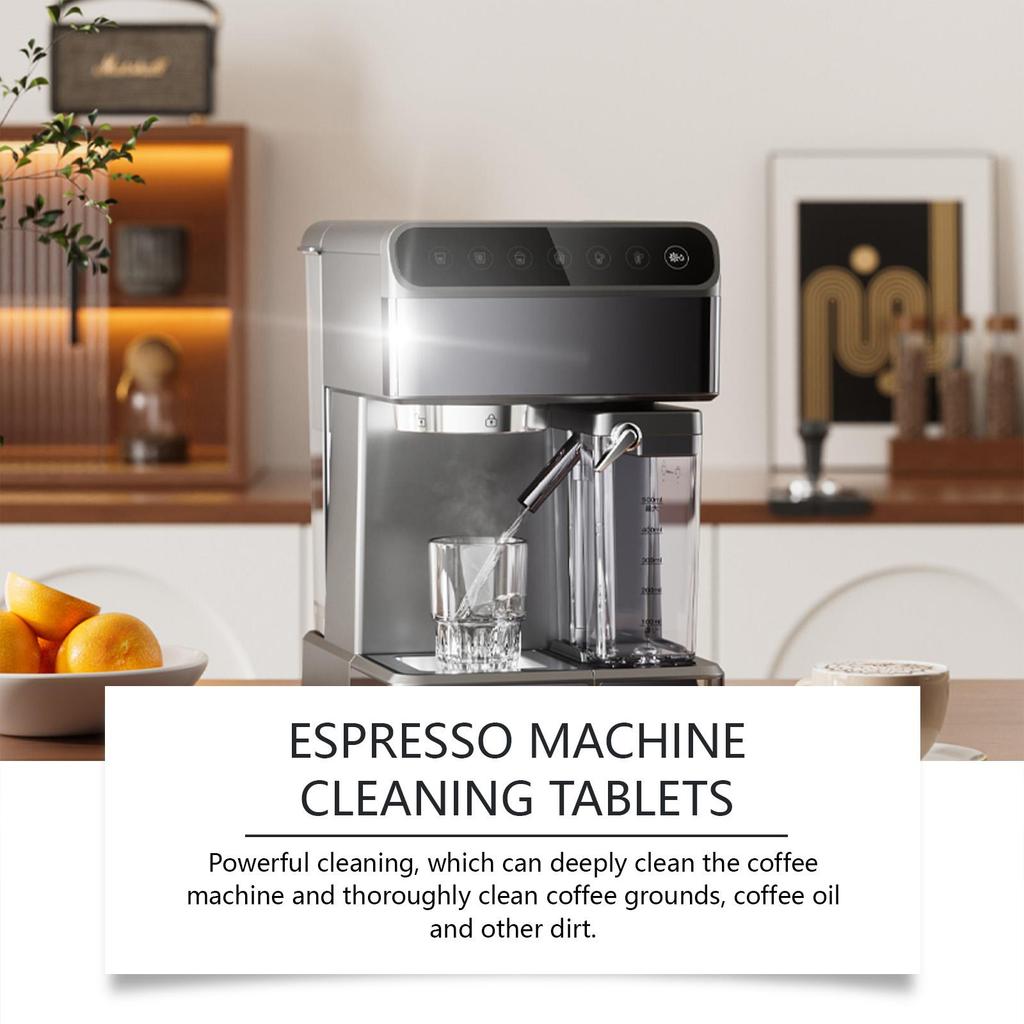 Jue-Fish Coffee Machine Cleaning Tablets Natural Citric Acid + Baking Soda for Quick Dissolution of Hard Scale 30 Tablets