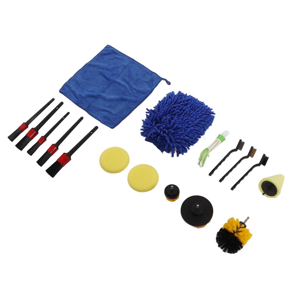 17pcs Auto Detailing Brush Kit Professional Car Detail Cleaning Brush for Wheel Exterior Interior