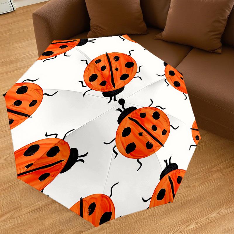1Pz Ombrello Coccinella - 8 Stecche Rinforzate, Apertura Automatica, Leggero e Resistente, Carino Accessorio di Moda per Esterno, Spiaggia o Uso Quotidiano, Ombrello da Spiaggia