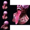 Masque d'horreur en latex avec longue langue pour costumes d'Halloween pour adultes et soirées à thème