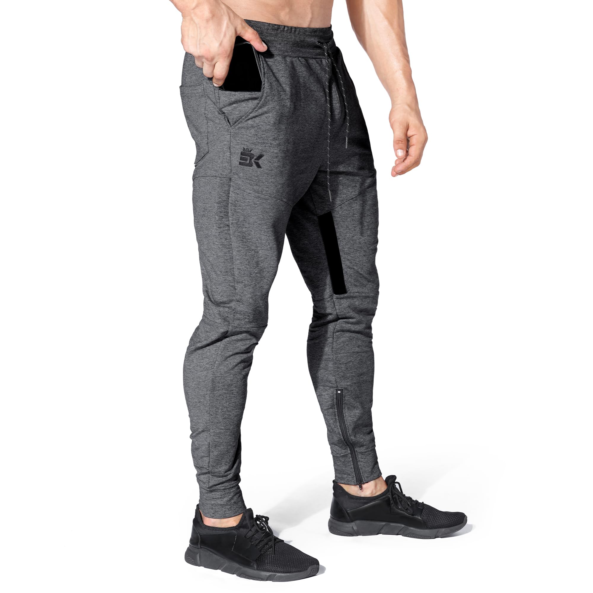 

BROKIG Breathable Jogger Mesh with Ship Comfortable Gym Workout Slim Fit Pants, Men s Pockets, Sweatpants, Pants, Pants, Casual, (Dark Gray, XL)