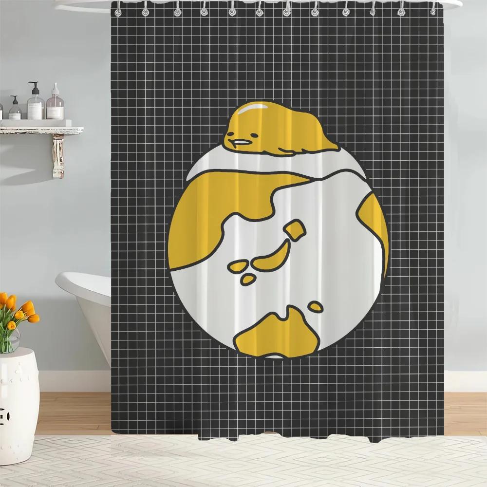 Curtains In the Bathroom Shower Curtain Home Tentacles Gudetama Waterproof Fabric Bathroom Curtains Bath Sets Accessories Set