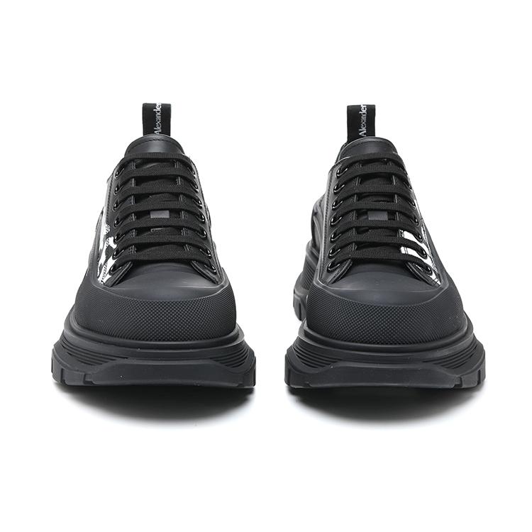 Alexander Mcqueen Chaussures à Lacets 'Black White' avec Semelle Graffiti Slick 711108WIAT61070