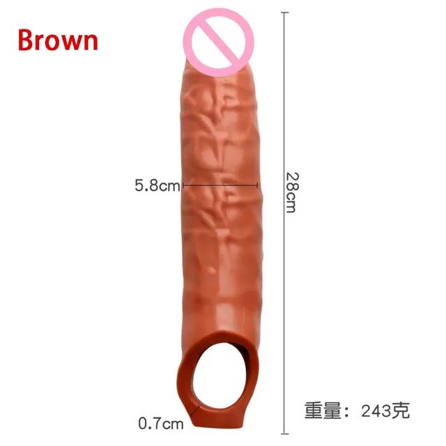 XXL 28cm Penis Sleeve For Men Enlargement Product Extender Slevee Silicon Sex Tool Toys Capa Peniana Dildo Hombre Funda Big Pene