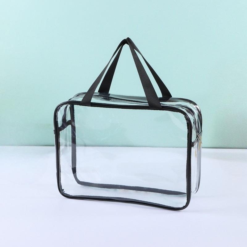 Transparent Storage Bag Waterproof Zipper Closure for Toys Beach Puzzle Travel Toiletries Cosmetic Organizer Portable Washable