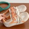 Cowhide Version~ Ugly Cute Girl Spring New Mesh Breathable Leather Flats