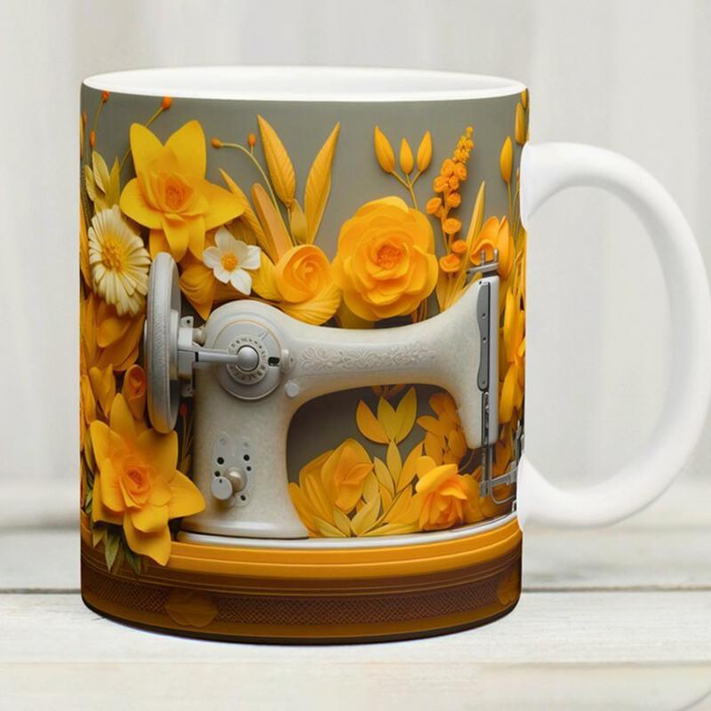 3D Sewing Mug Coffee Mug Cup 3DFunny Unique Microwave Safe Coffee Mug For Quilters Moms Sisters Grandmothers Aunts Daughters