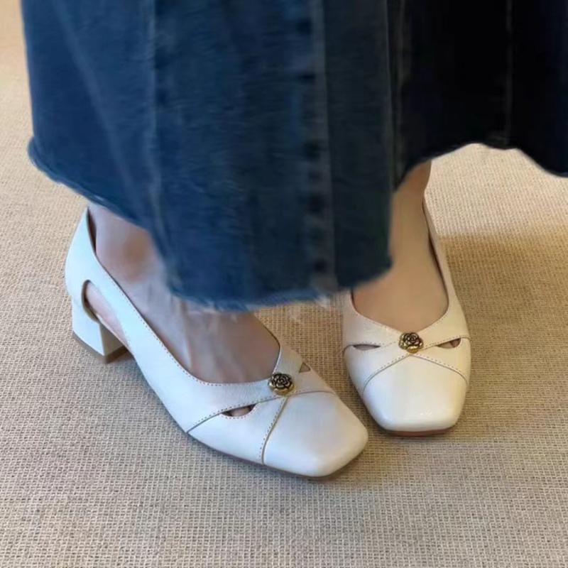 Fashion Elegant High Heels Women Shoes Flower Heeeld Sandals Summer Chunky 2025 Fashion Luxury Woman Shoes Dress Pumps Mujer Sandalias