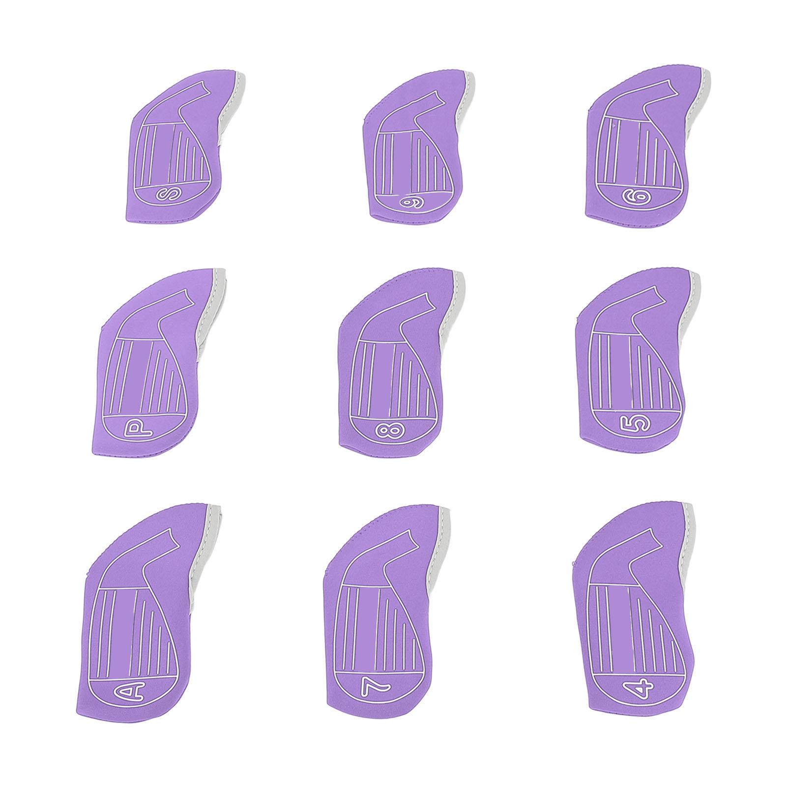 

9PCS Club Head Covers for Irons Fabric Shockproof Anti Slip Protective Club Headcovers Set with