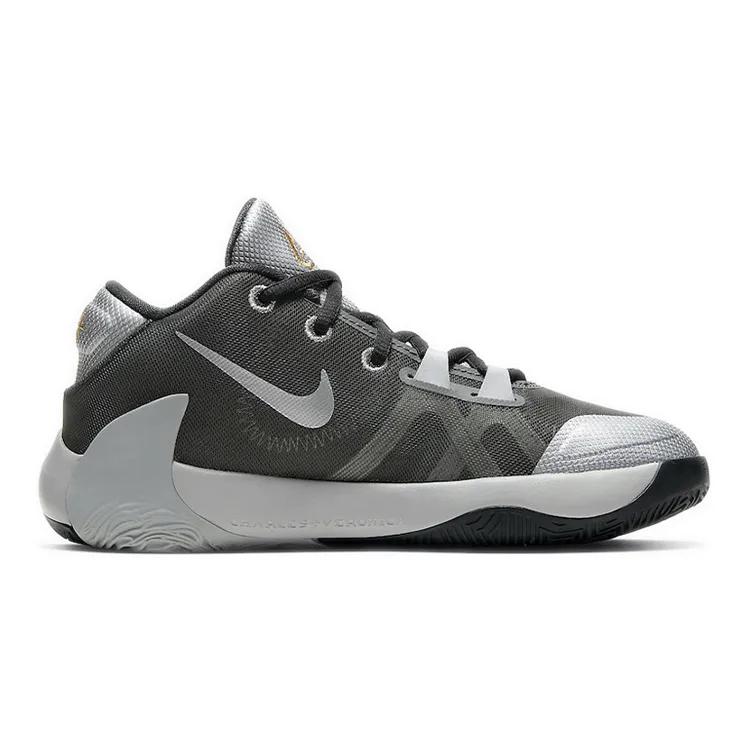Nike Zoom Freak 1 Grade School 'Smoke Grey' (Unisex) Smoke Grey / Metallic Silver / Metallic Gold Kids' Basketball Shoes BQ5633 050