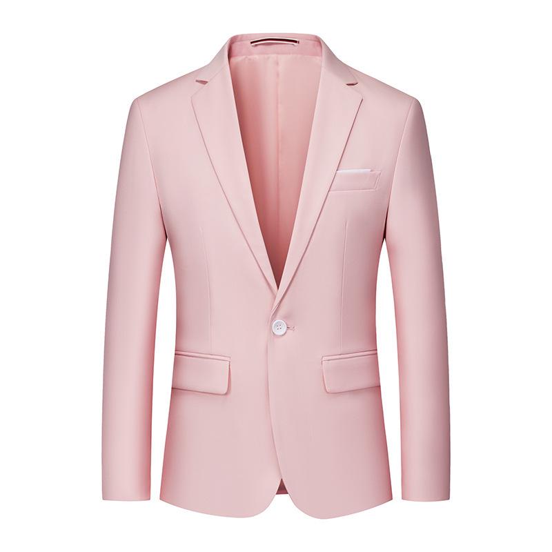 2025 Spring/Autumn Men's Solid Color Single-Button Business Casual Suit Jacket