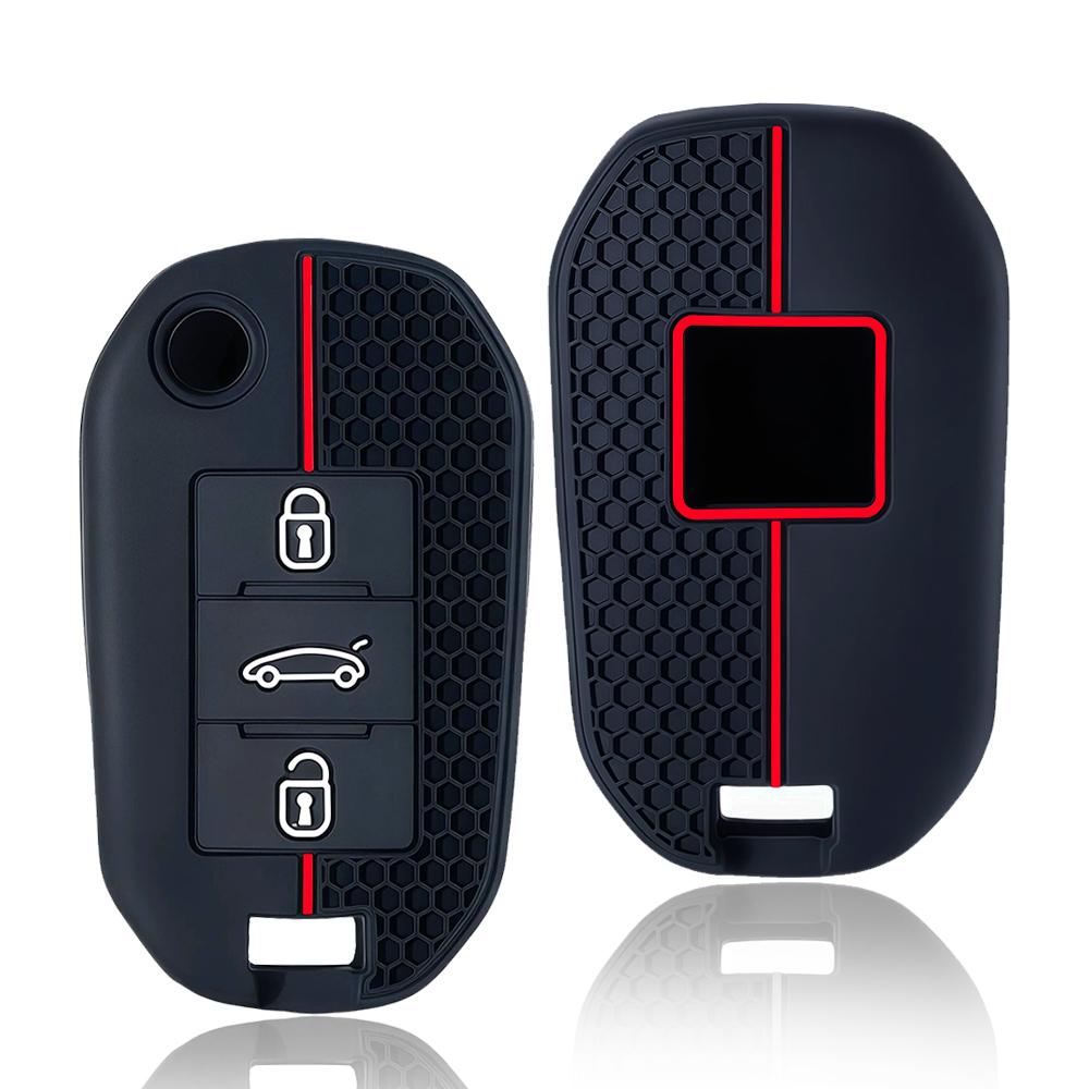 3 Button Silicone Car Key Chain Ring Shell Cover Case Holder For Peugeot 208 301 308 508 5008 3008 Citroen C5 C4 2010 2026 2026