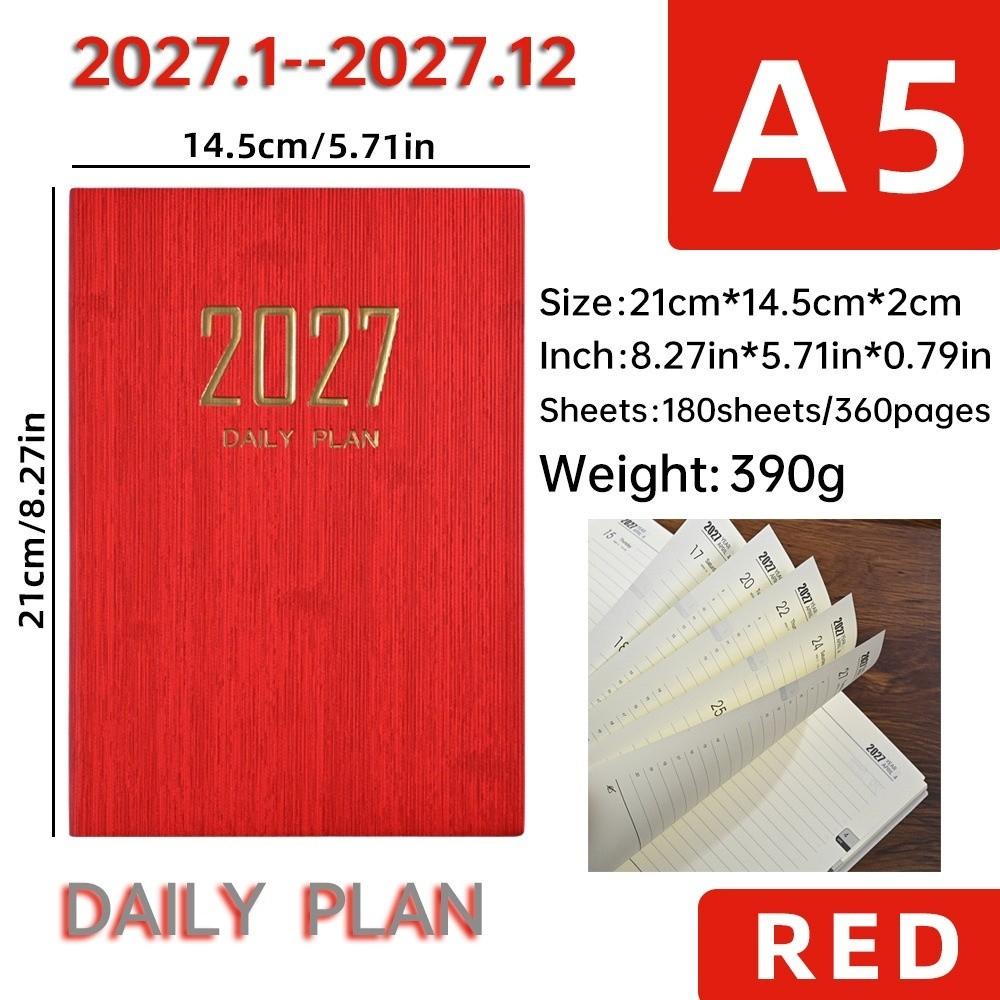 A5 2027 Agenda Book with Calendar Diary Weekly Planner New Notebooks School Office Supplies