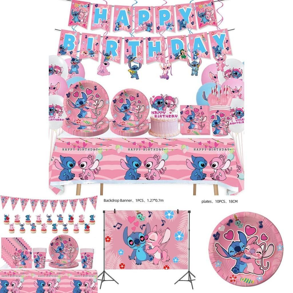 Lilo & Stitch Narozeninové Oslavy Dekorace Potřeby Banner Topper na Dort Balónky