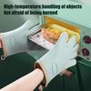 Anti-scalding Gloves Heavy Duty Oven Gloves Heat Resistant Silicone Oven Mitt with Cotton Lining for Baking for Air for Heat