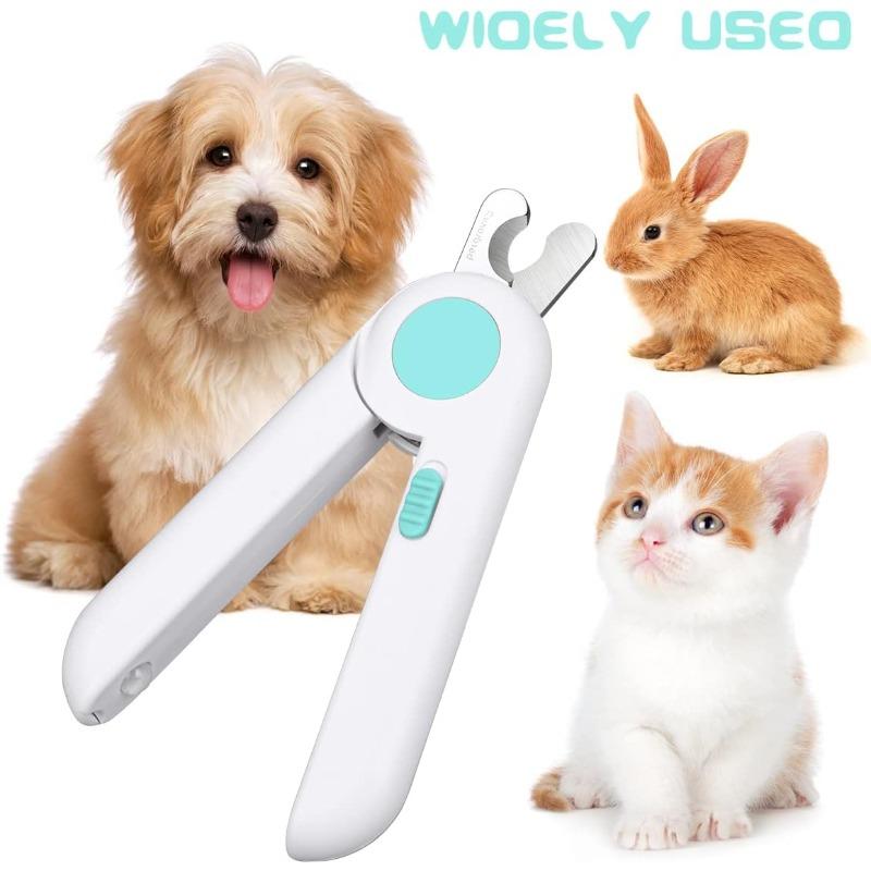 Dog Cat Pet Nail Clippers, Dog Nail Clippers and Trimmers with Safety Shield and LED Lights, Pet Toenail Clippers for Large, Medium and Small Pets