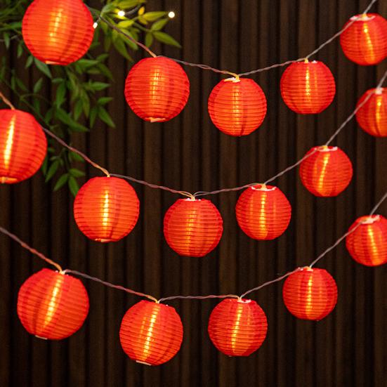 Small Lantern String Lights USB Powered 50 LEDs Waterproof Outdoor Fairy Light for Patio Garden