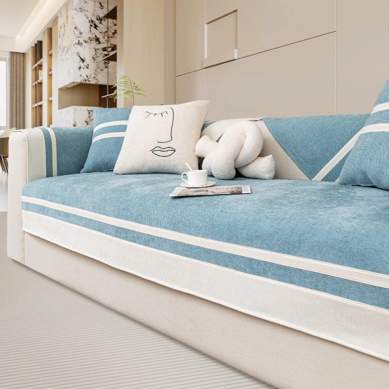 

2025 новый шенилл в цветовой гамме, роскошная подушка для дивана высокого класса, универсальная для всех сезонов, утолщенная, фиксированная, нескользящая подушка для сиденья 30 * 50cm Pillow Cover