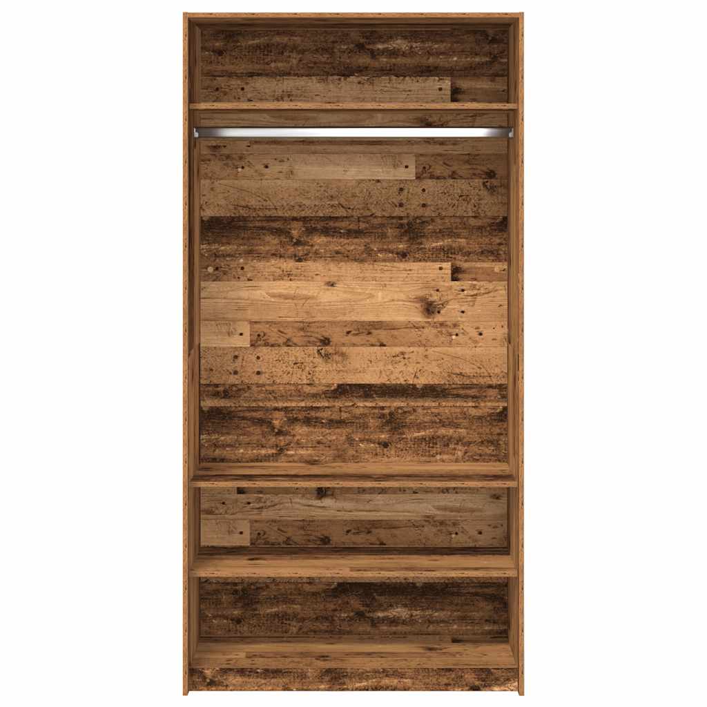 Wardrobe with Vintage Wood Look 100 x 50 x 200 cm Engineered Wood