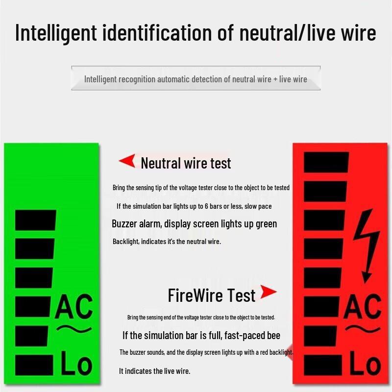 Deli DL8012 Smart Non-Contact AC Voltage Tester with Flashlight