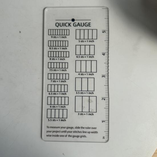 Quick Gauge Ruler No Counting Needed Stitch Gauge Transparent Stitch Measurement Tool with Inch Scale Grid for Sewing Crochet Projects
